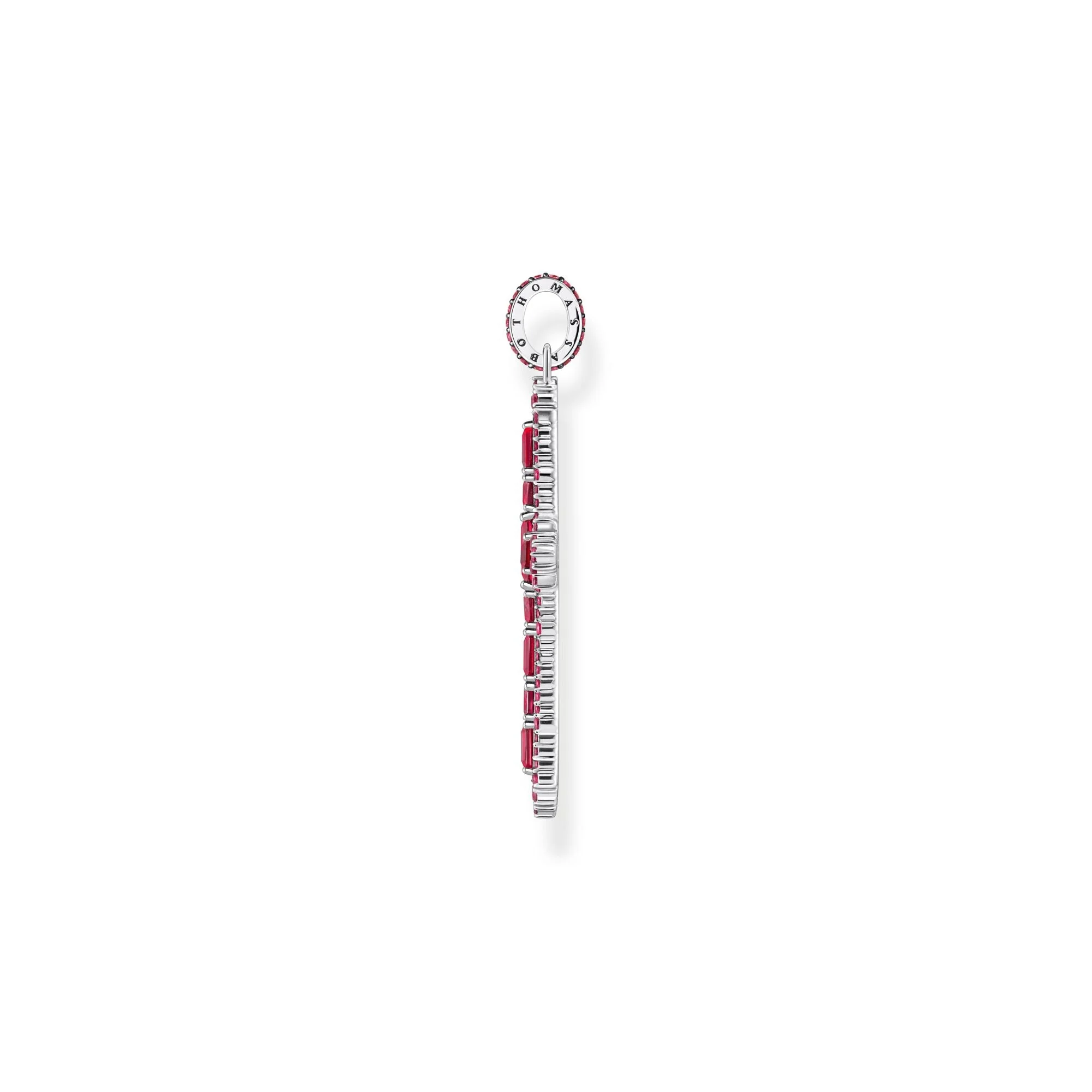 THOMAS SABO Blackened cross pendant with ruby red stones - Image 3