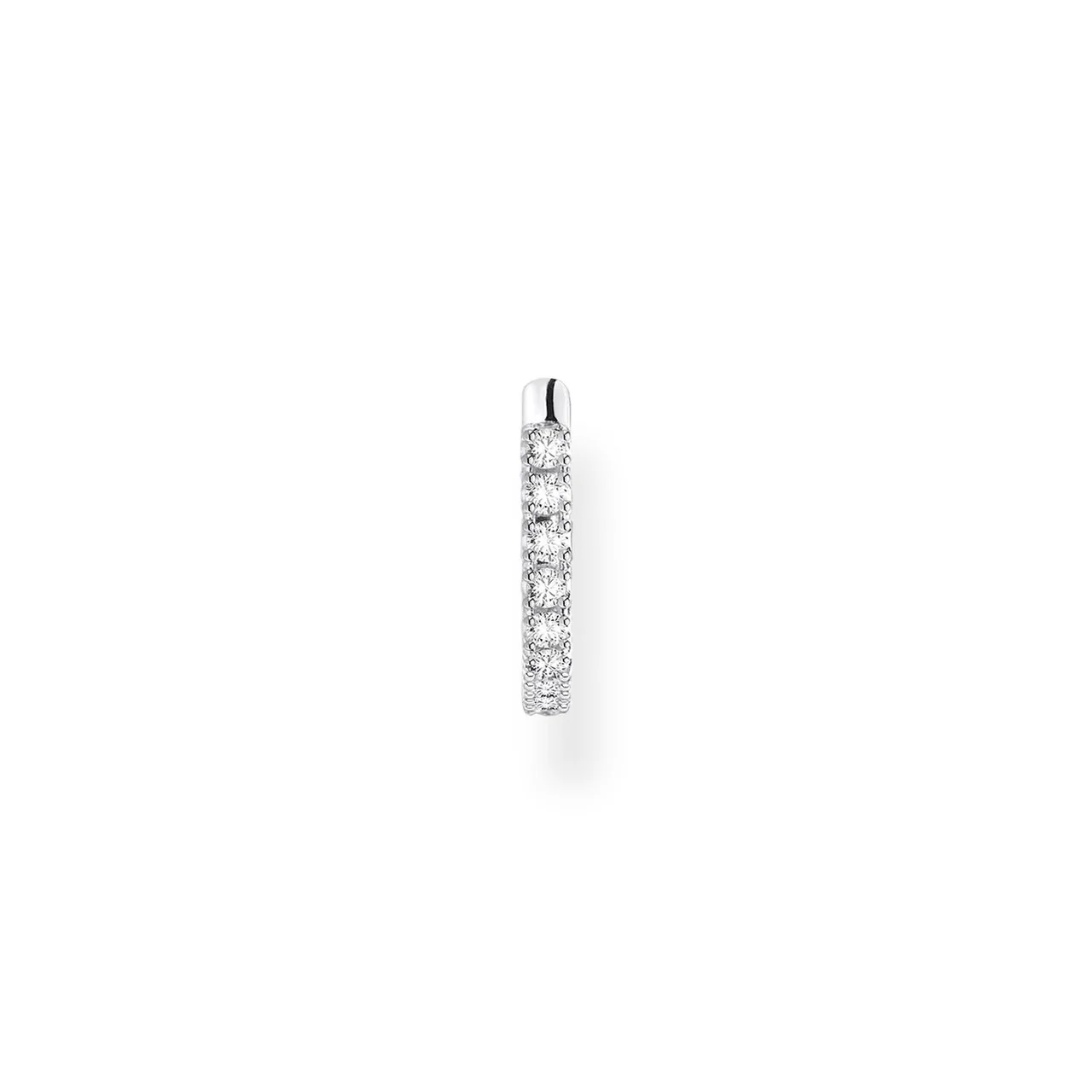 Charm Club Cubic Zirconia Hoop Single Earring 12mm - CR658-051-14 - Image 3