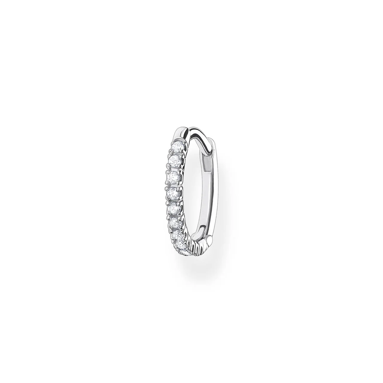 Charm Club Cubic Zirconia Hoop Single Earring 13.5mm - CR659-051-14