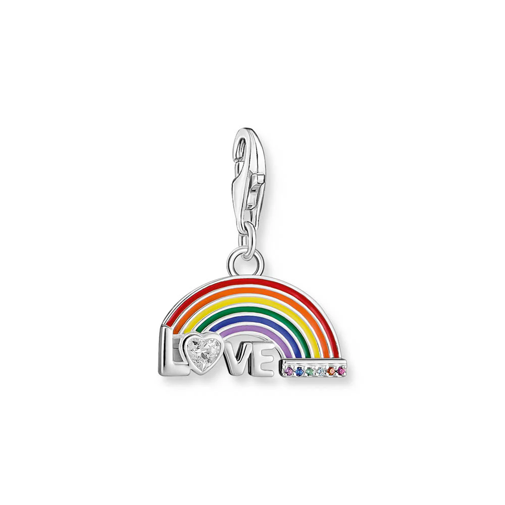 Thomas Sabo Charm Club Rainbow Multicoloured Stones Charm - Image 2