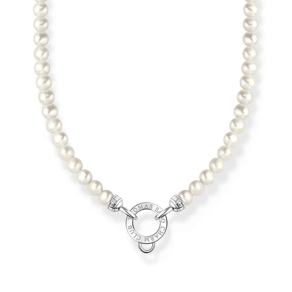 Thomas Sabo Charm Club Sterling Silver Pearl Charm 40-45cm Chain