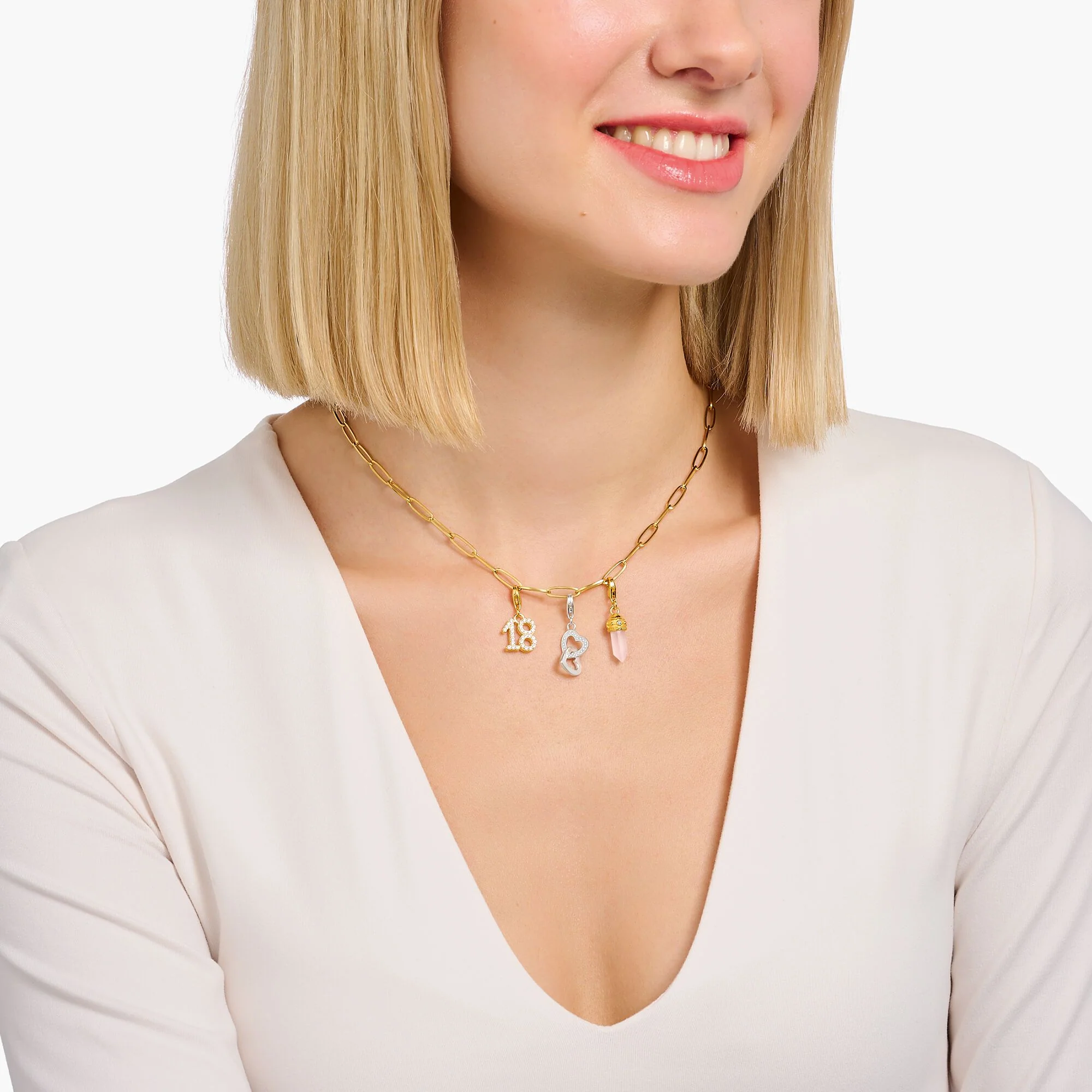 THOMAS SABO Charm Pendant Number "18" Gold - Image 2