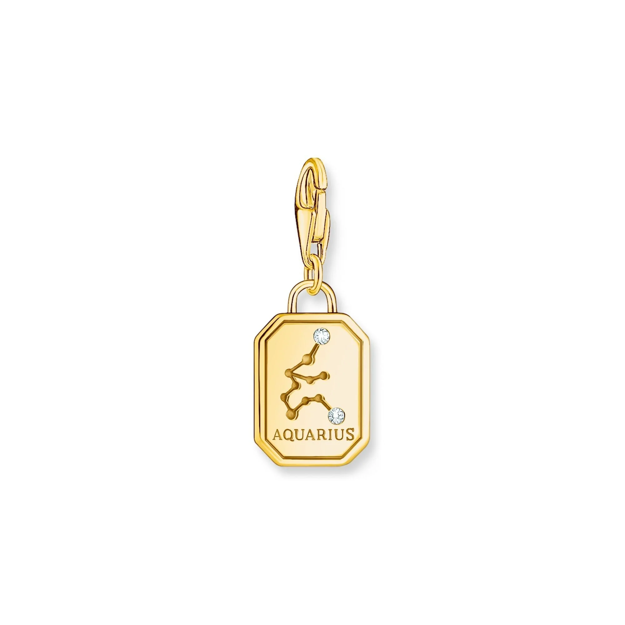 THOMAS SABO Charm Pendant Aquarius Zodiac Sign Gold - Image 2