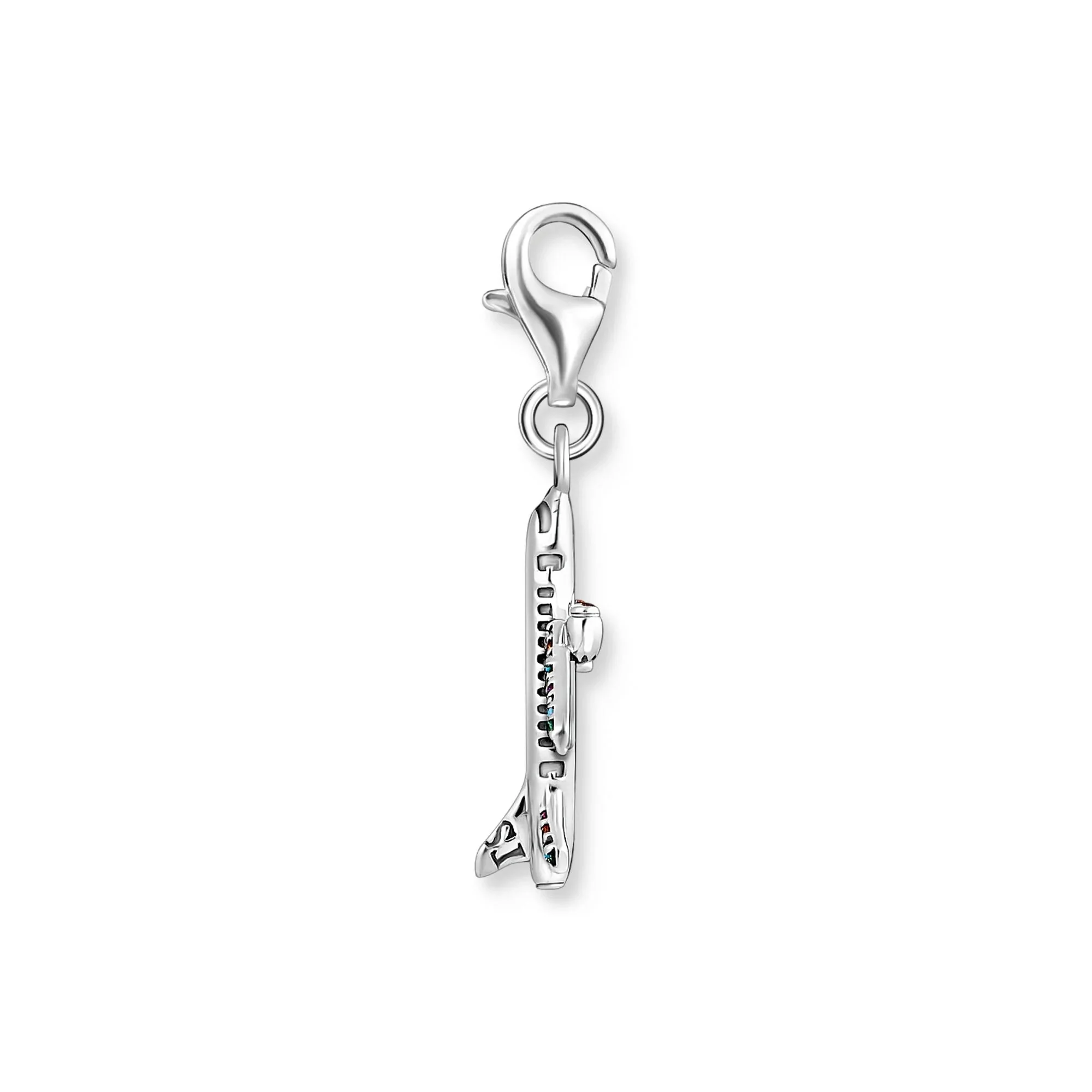 Charm Pendant Aeroplane Multicoloured Stones - Image 2