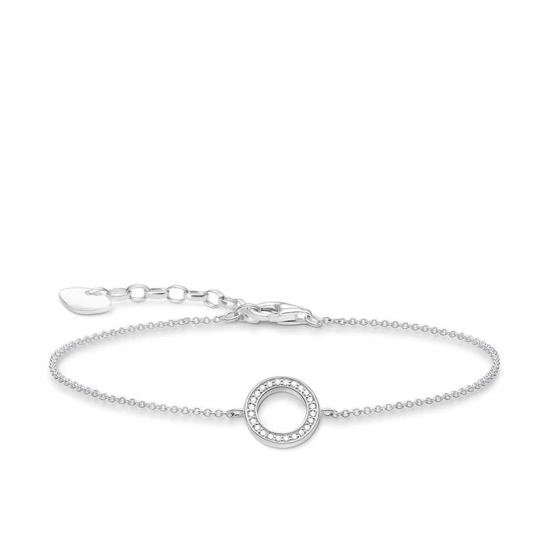 Circular Cubic Zirconia Bracelet 16-19cm - A1652-051-14-L19v