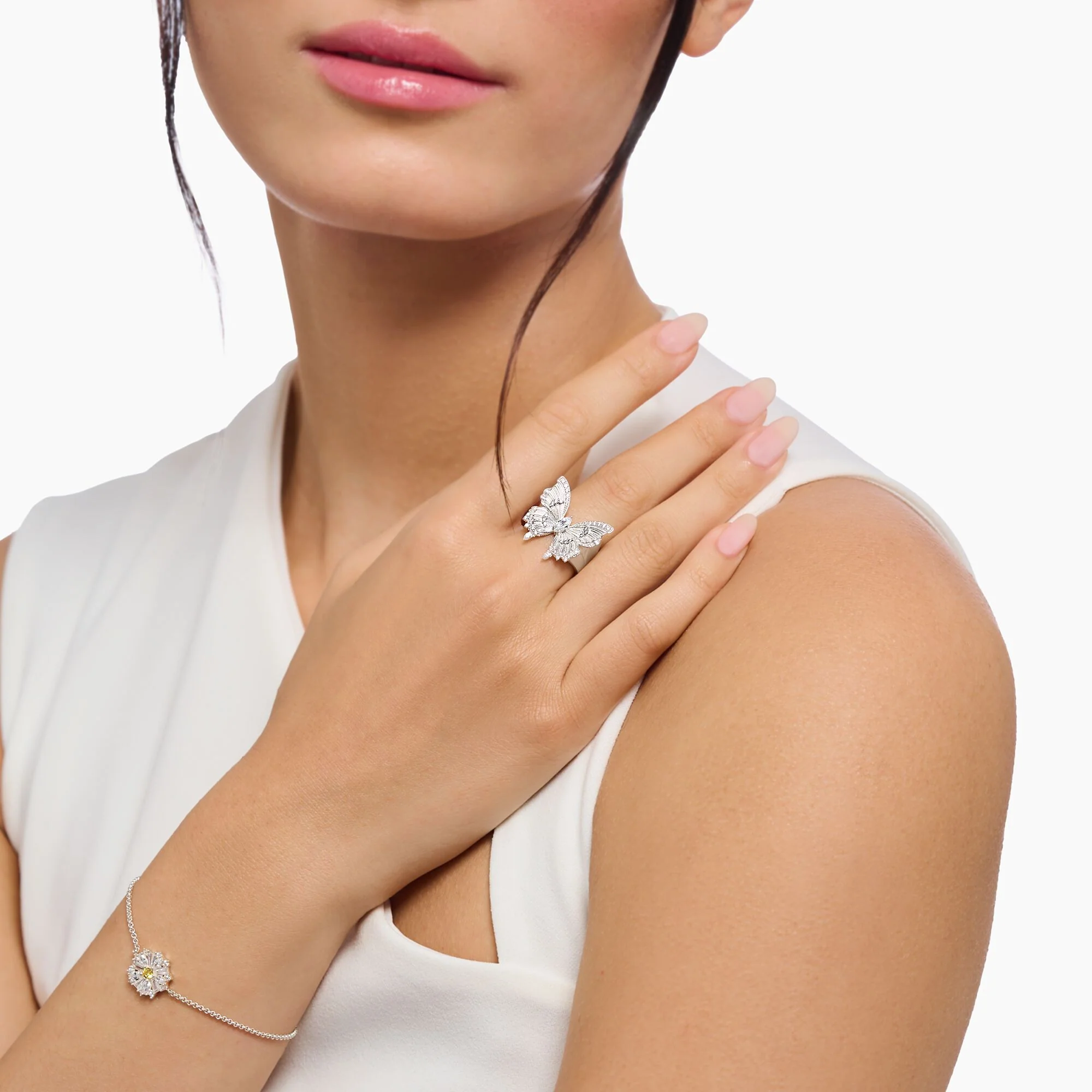 THOMAS SABO Butterfly Paradise Cocktail Ring in Silver - Image 2