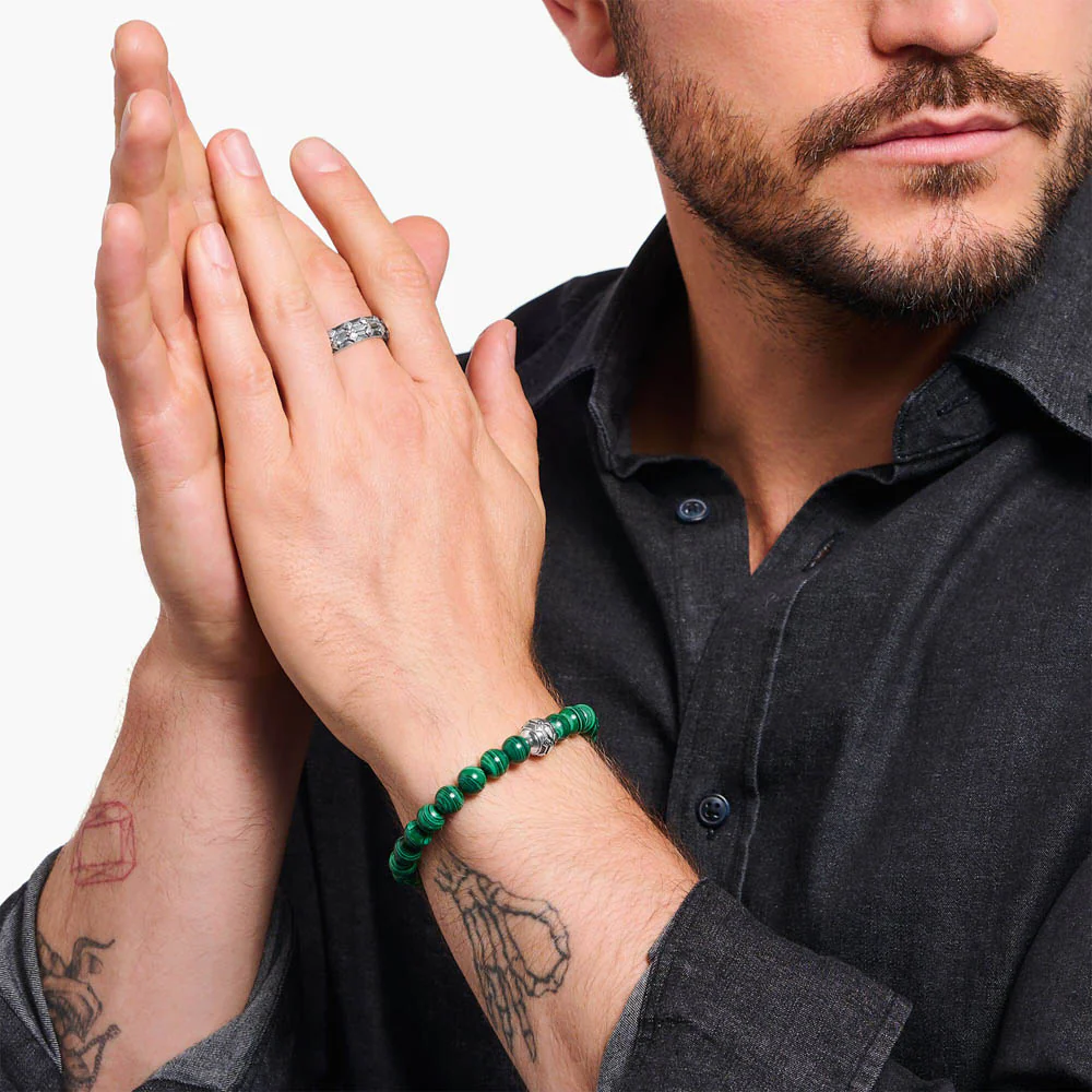 Thomas Sabo Crocodile Rock Malachite 19cm Bracelet - Image 3