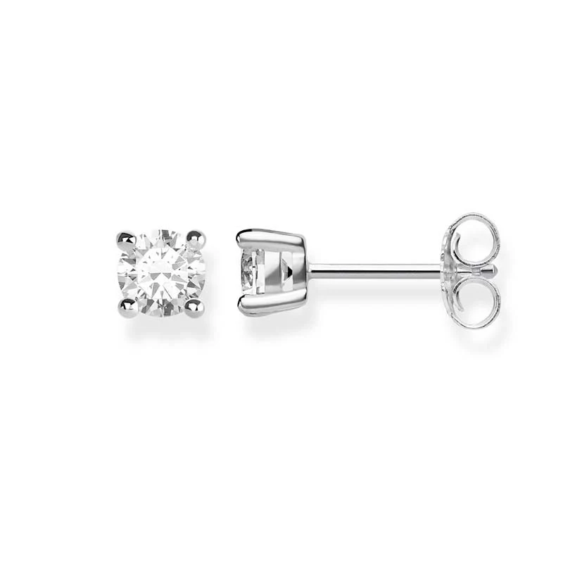 Cubic Zirconia Claw Set Stud Earring - H1965-051-14