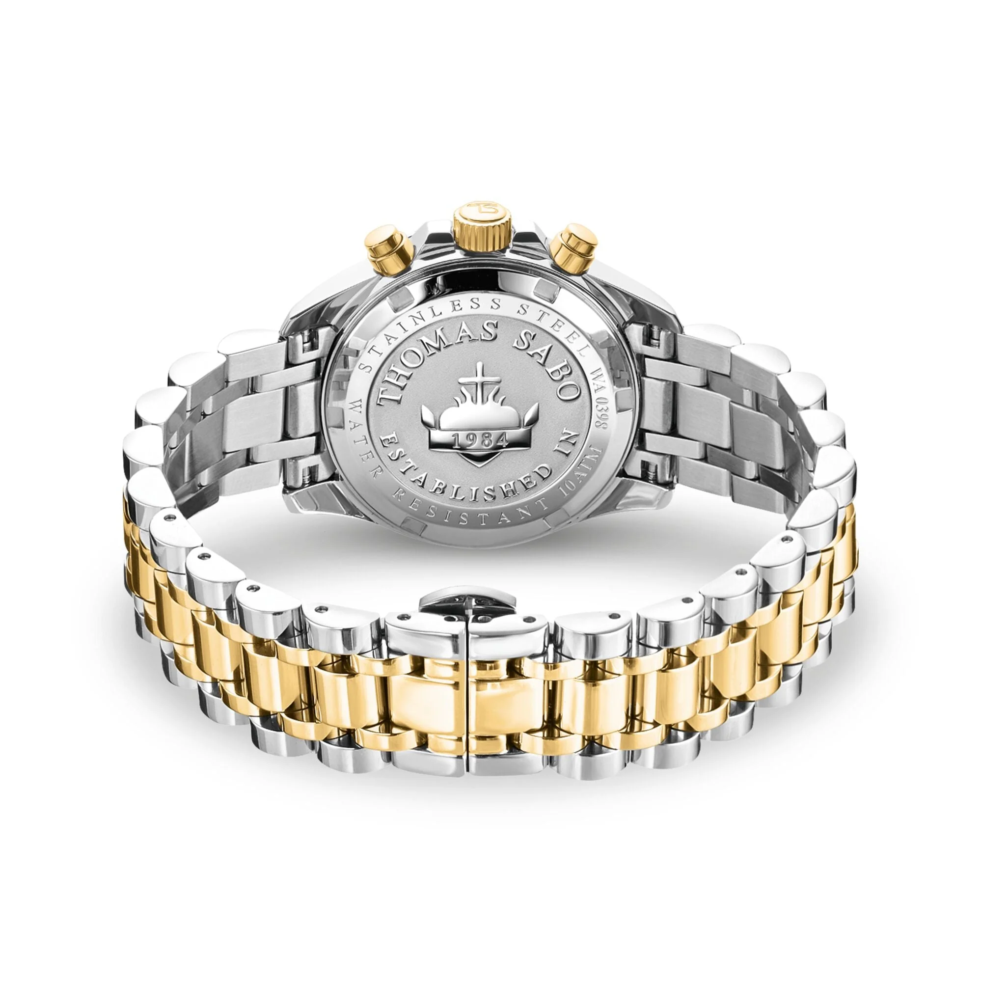 THOMAS SABO Divine Chrono Watch with Dial in Black Yellow - Image 3