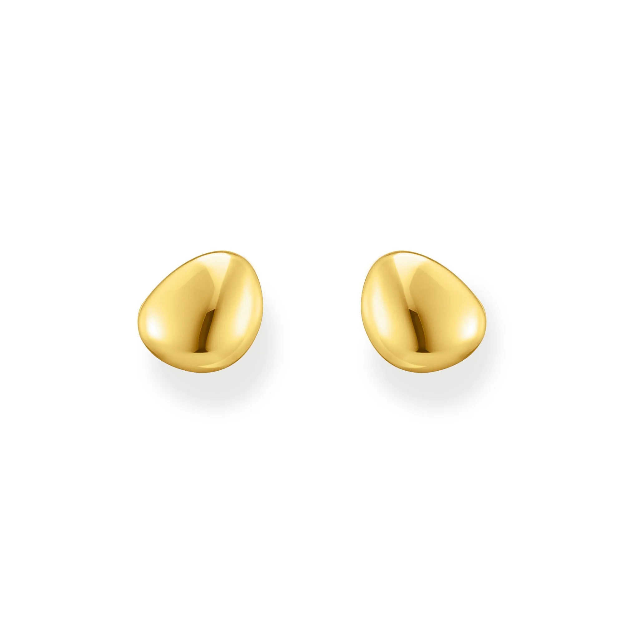 THOMAS SABO Ear studs in organic shape gold - Image 2