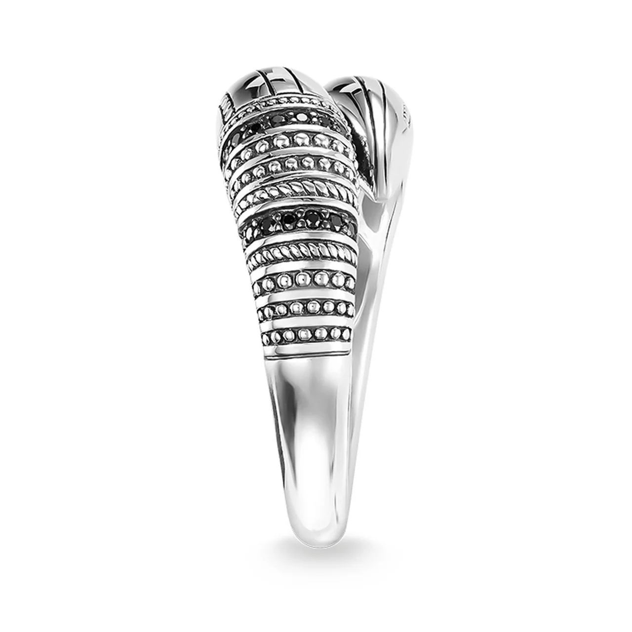 Falcon Talon Polished Black Cubic Zirconia Ring - TR2064-643-11 - Image 2