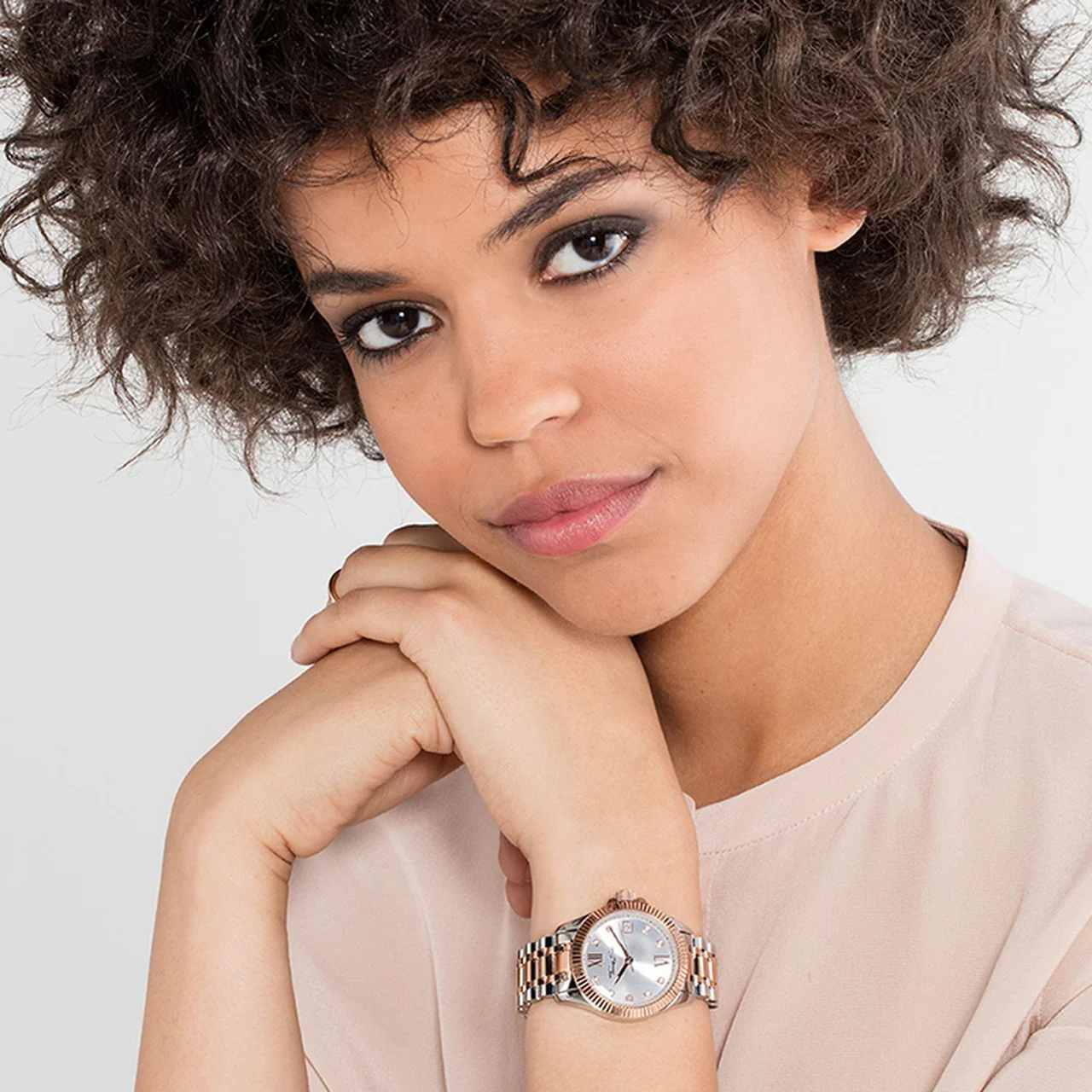 Glam Rose IP & Steel Cubic Zirconia Watch - WA0219-272-201-33 mm - Image 4