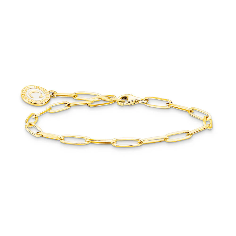 Thomas Sabo Gold Plated Sterling Silver Charmista Long Link 19cm Bracelet - Image 2