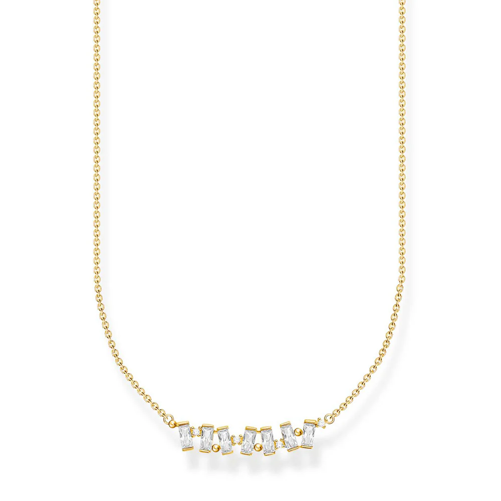 Thomas Sabo Gold Plated Sterling Silver Dancing Cubic Zirconia 38-42 cm Chain