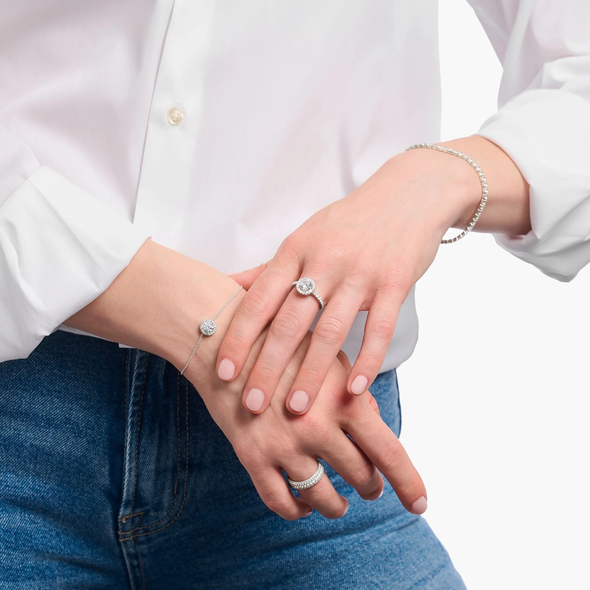 THOMAS SABO Halo ring with white zirconia in brilliant cut - Image 2