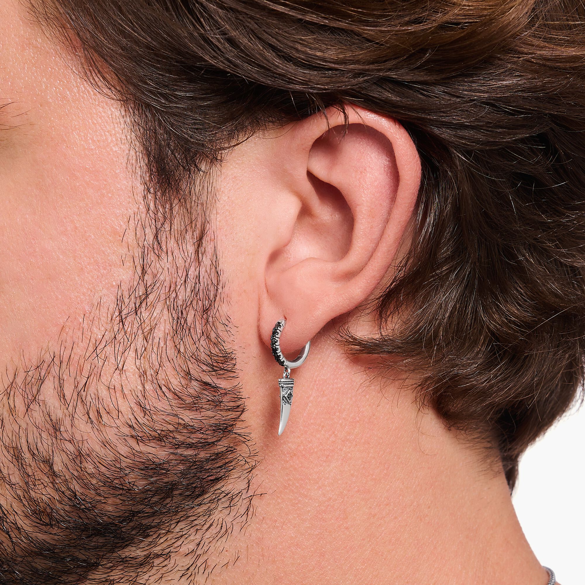 THOMAS SABO Single Hoop Earring with Wolf's Tooth - Image 3