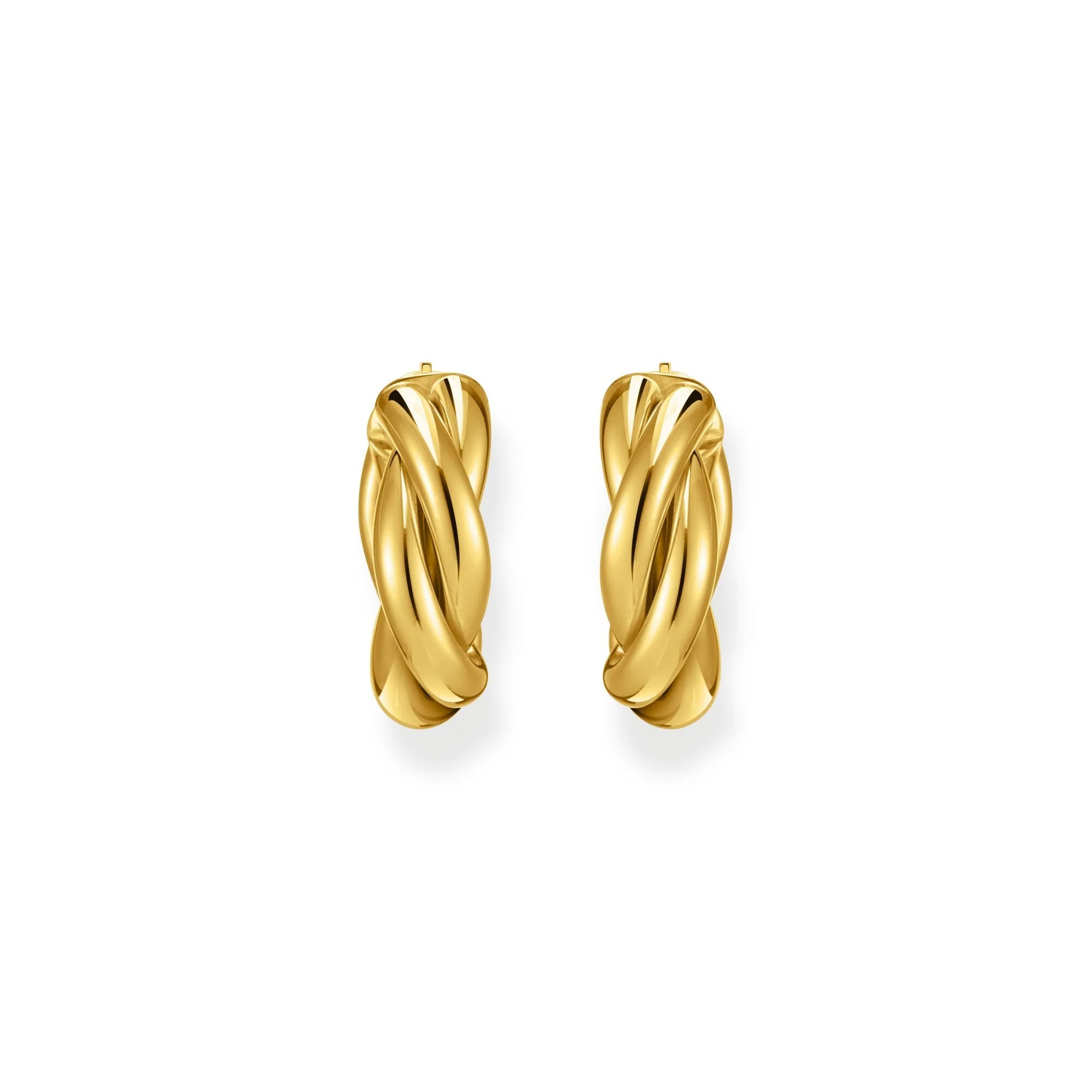 THOMAS SABO Hoop earrings in intertwined design gold - Image 2