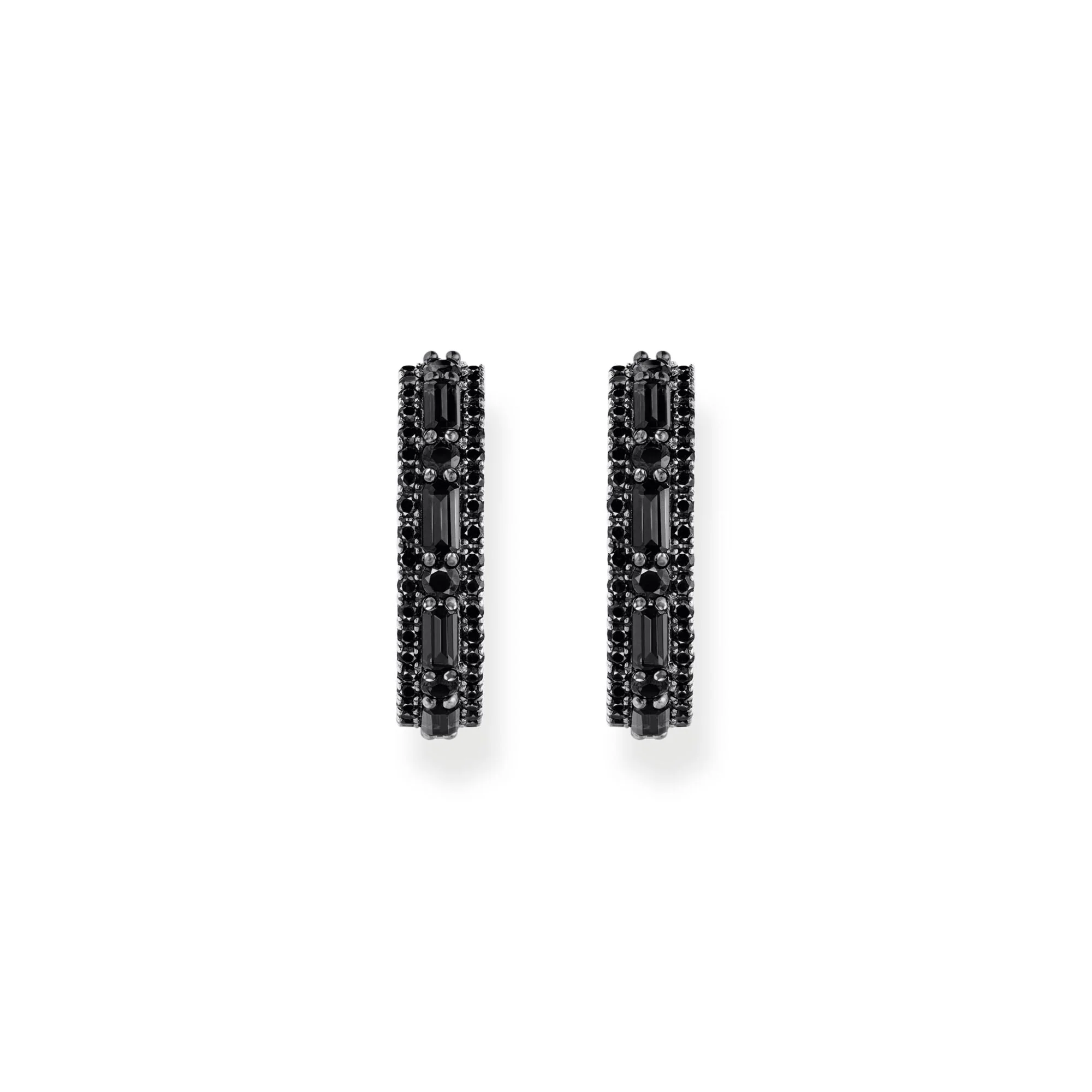 THOMAS SABO Hoop earrings with black zirconia - Image 2