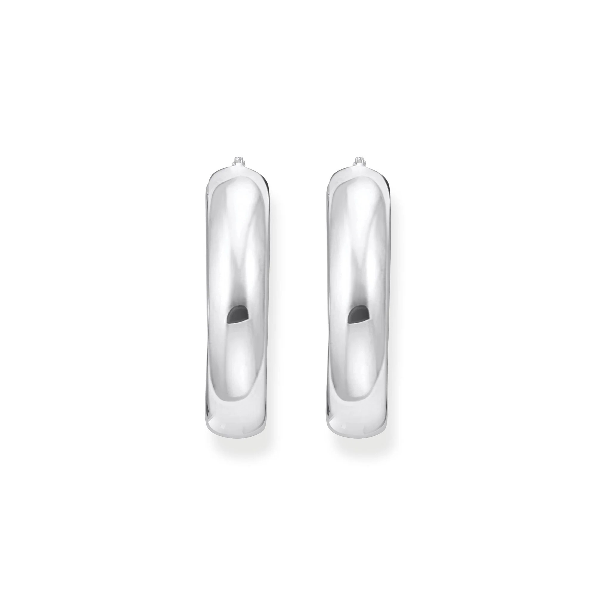 THOMAS SABO Large chunky hoop earrings silver - Image 2