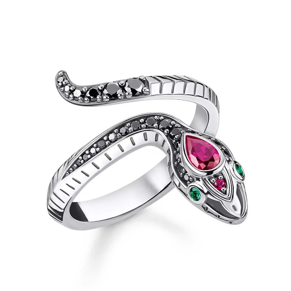 Thomas Sabo Magic Garden Sterling Silver Coiled Snake Ring - Image 2