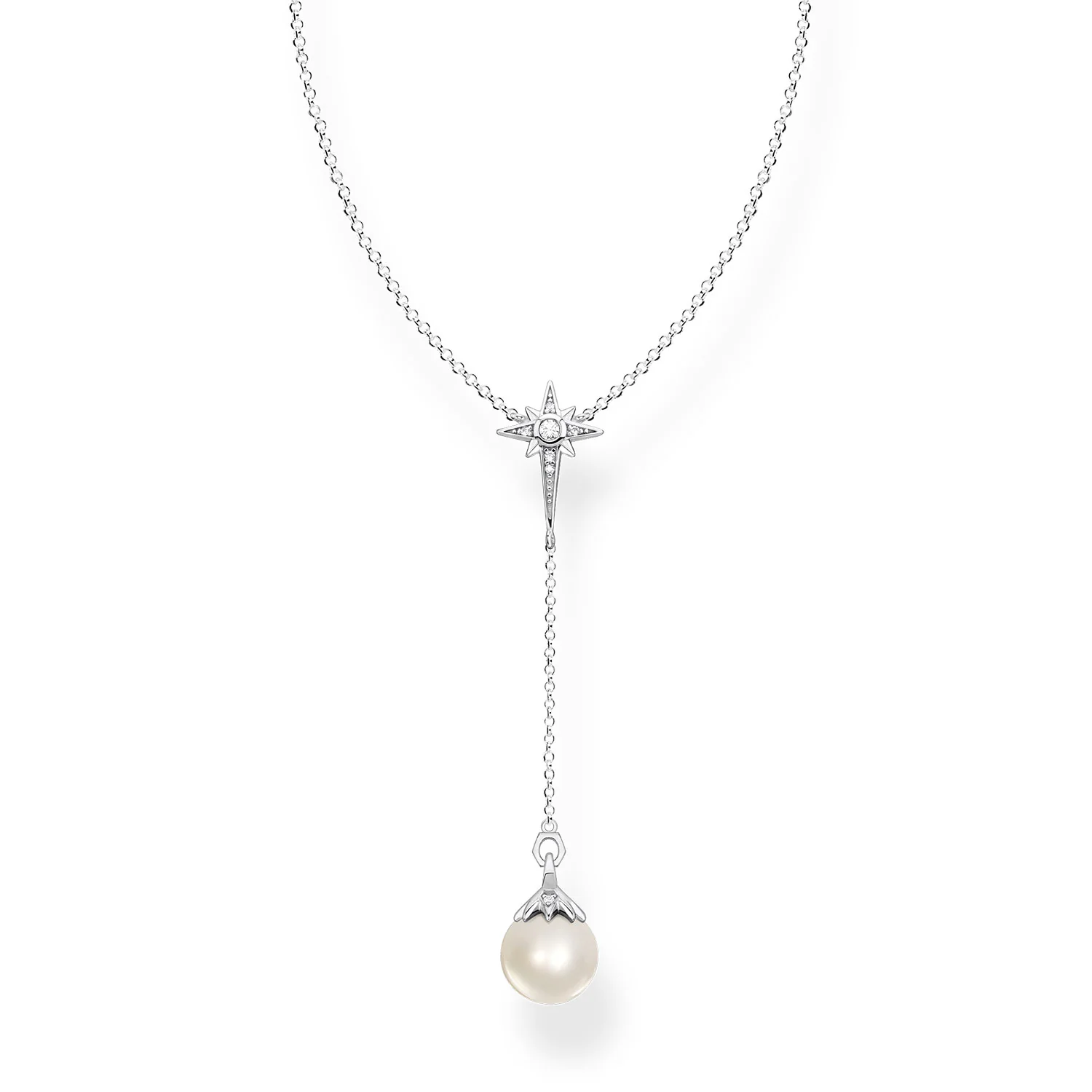Thomas Sabo Magic Garden Sterling Silver Fresh Water Pearl 40-45cm Y Chain