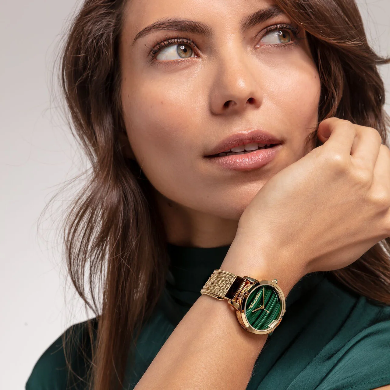 Malachite Dial Yellow IP Embossed Watch - Thomas Sabo - WA0365-264-211-33 mm - Image 4