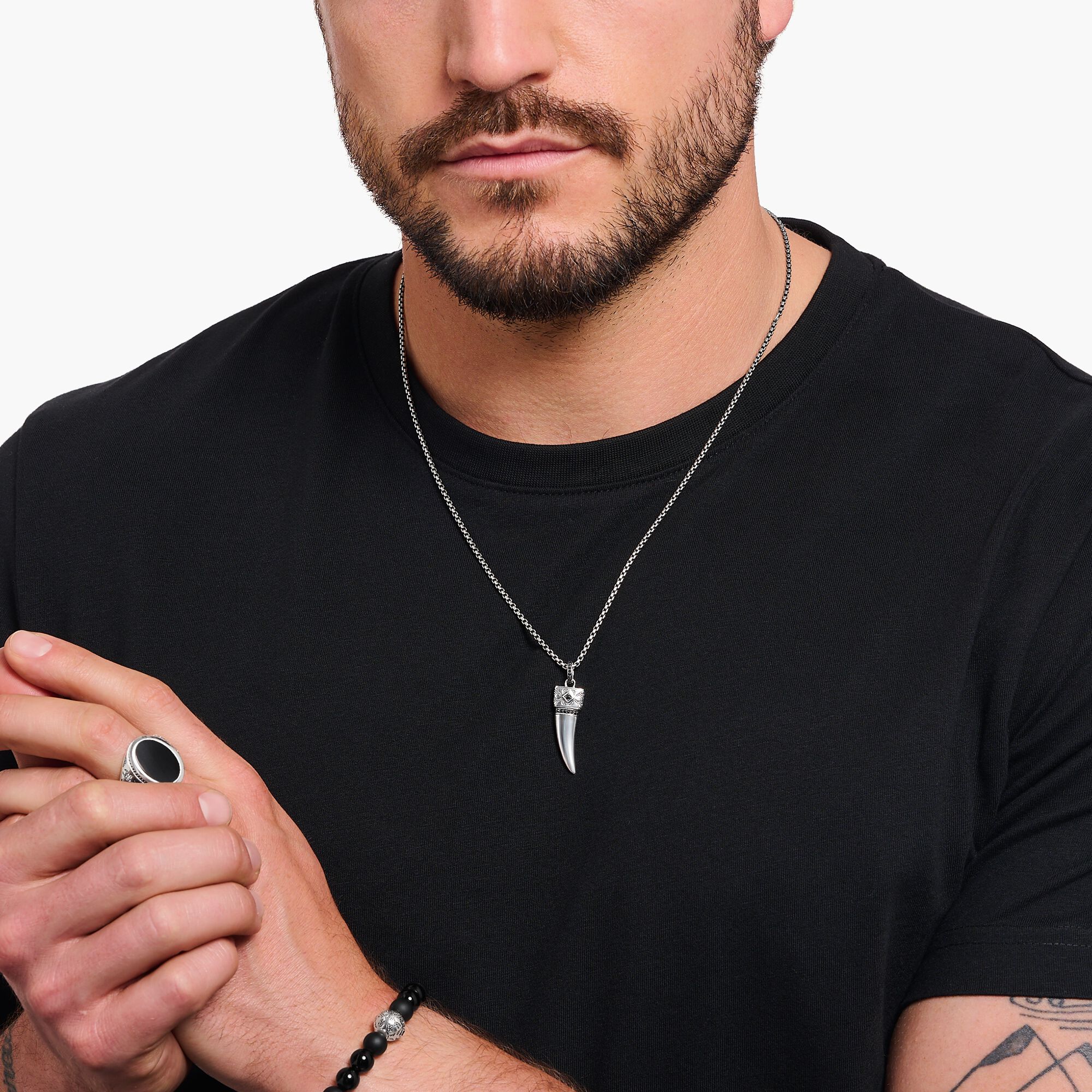 THOMAS SABO Necklace with Wolf's Tooth Pendant - Image 2