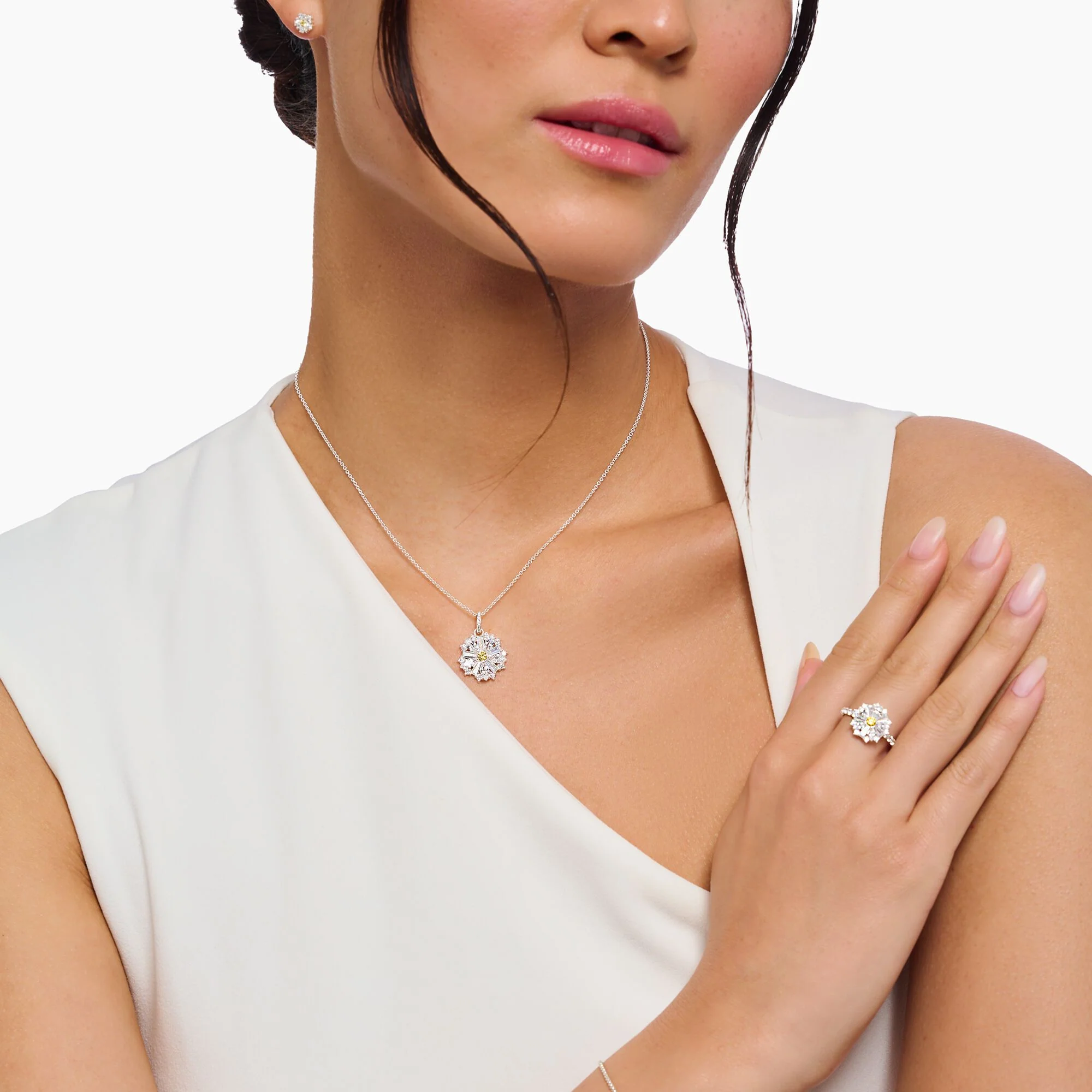 THOMAS SABO Lovely Daisy Pendant Chain in Silver - Image 2