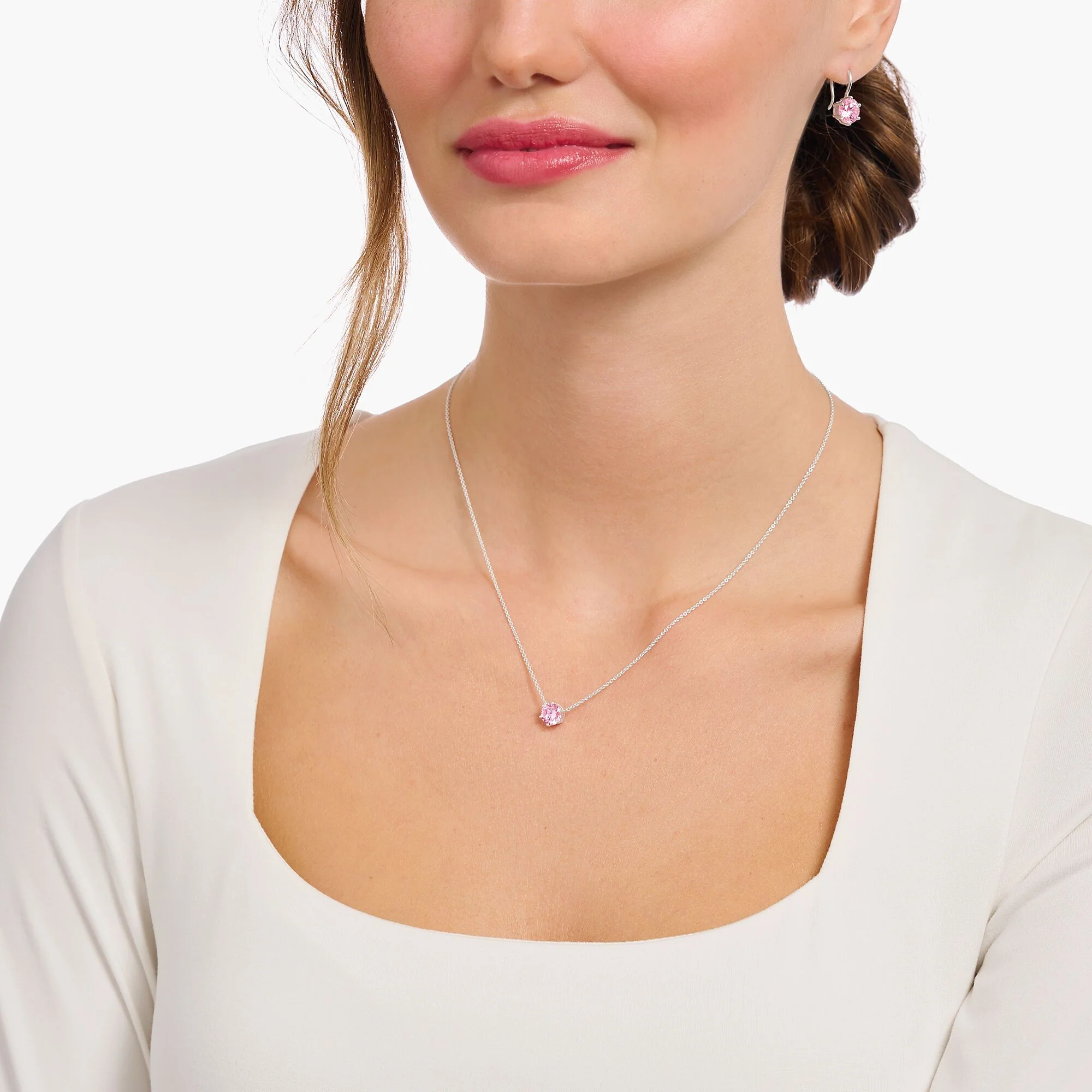 THOMAS SABO Necklace with pink zirconia pendant - Image 2