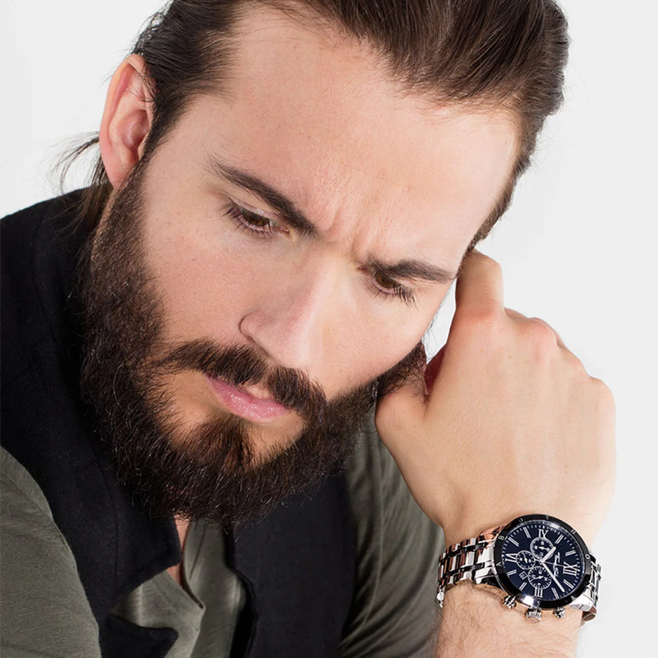 Rebel Black Bezel Dial Steel Watch - WA0139-222-203-43 mm - Image 4