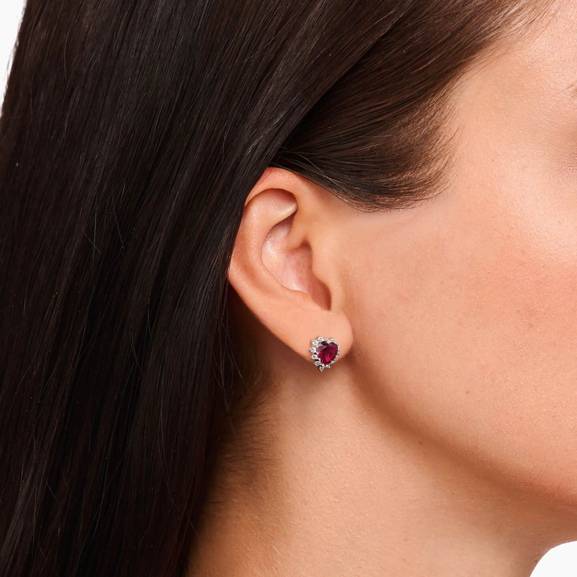 THOMAS SABO Romantic Heart Ear Studs - Image 2