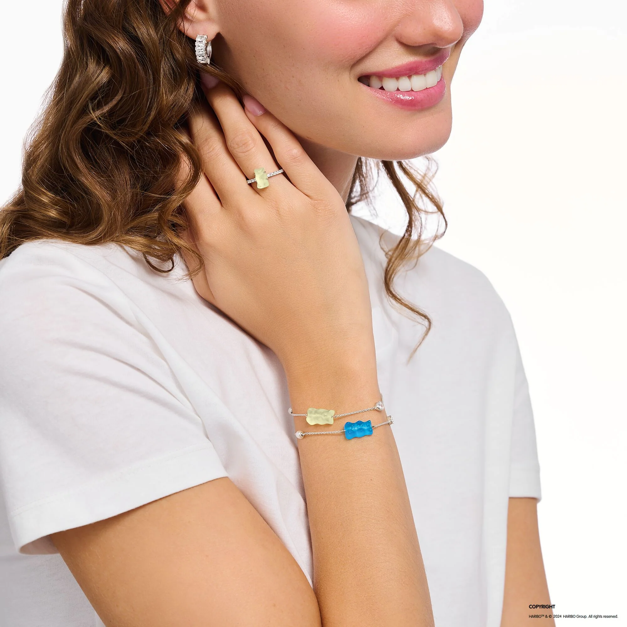 THOMAS SABO Bracelet with white goldbears, freshwater pearl & zirconia - Image 3