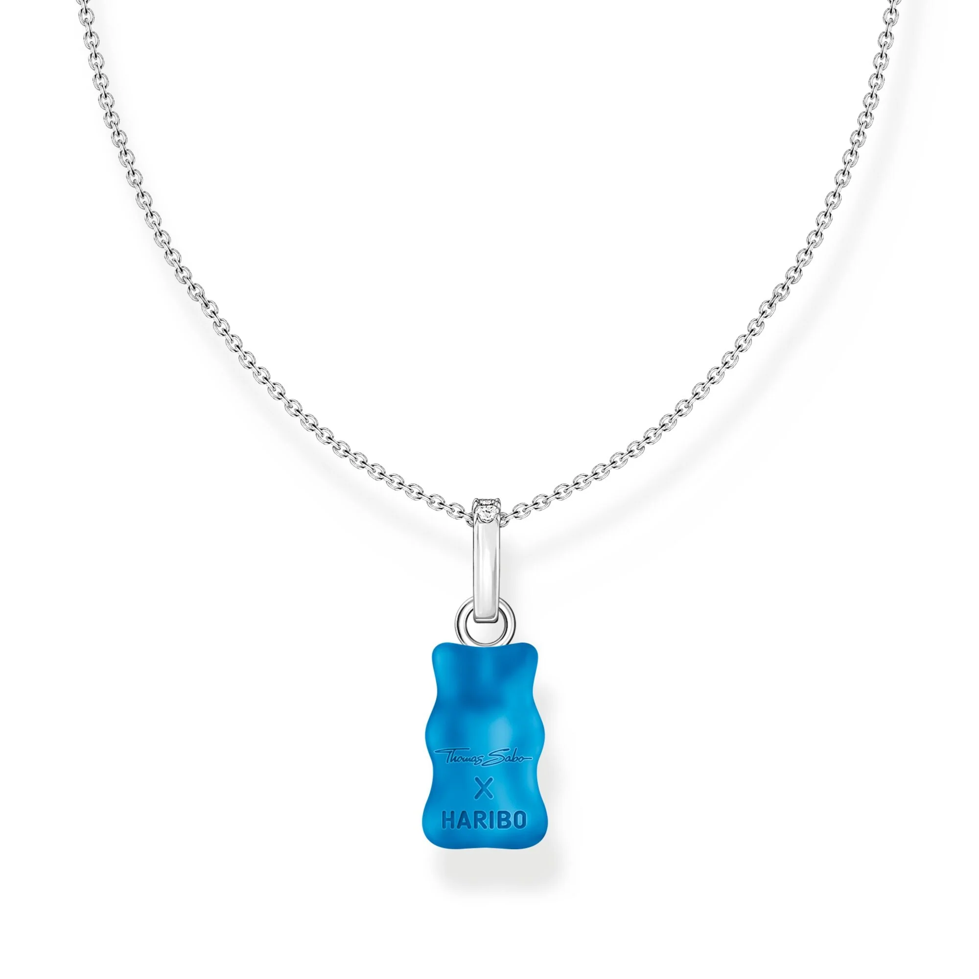 THOMAS SABO Necklace with blue goldbears pendant and zirconia - Image 2