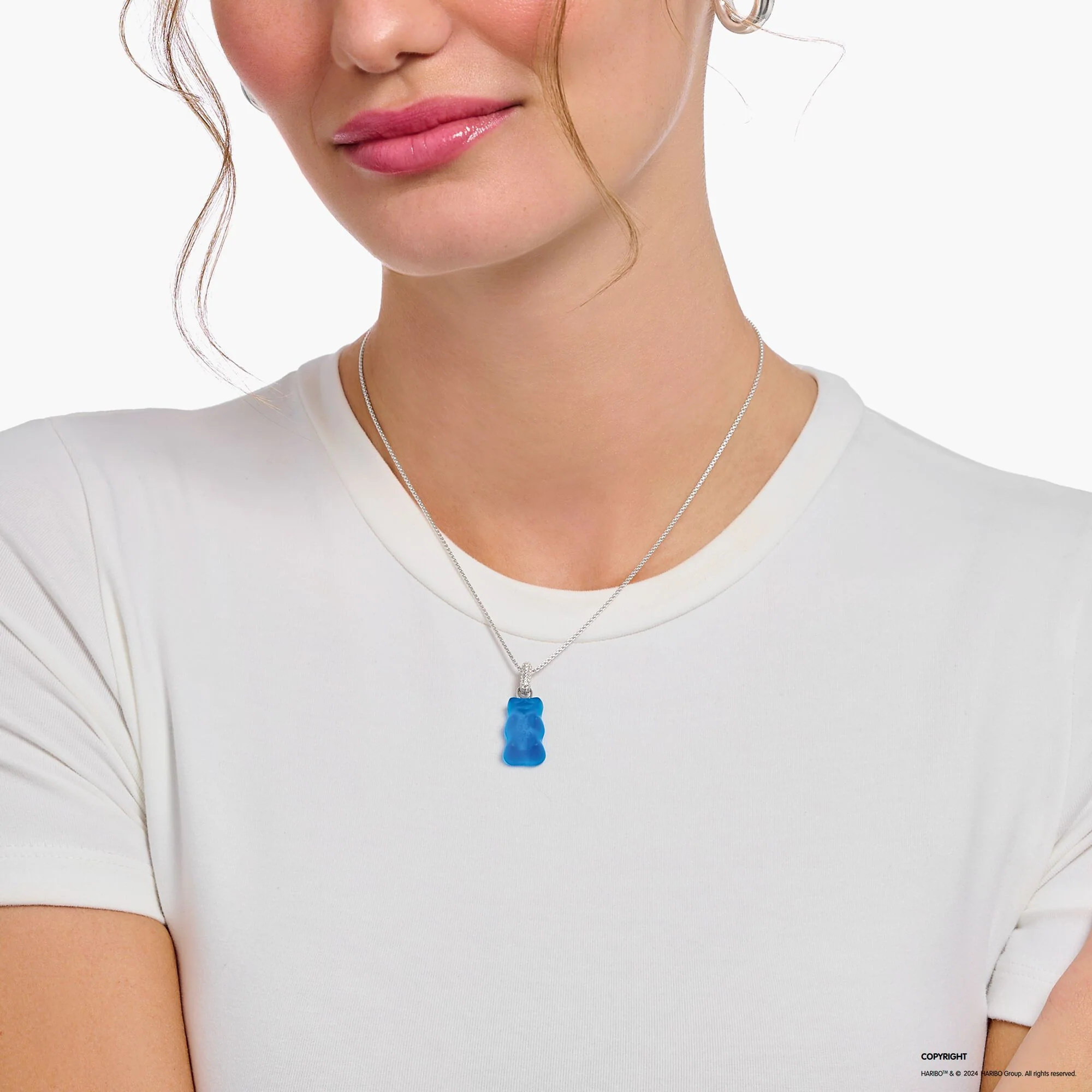THOMAS SABO Large pendant with blue goldbears and zirconia - Image 4