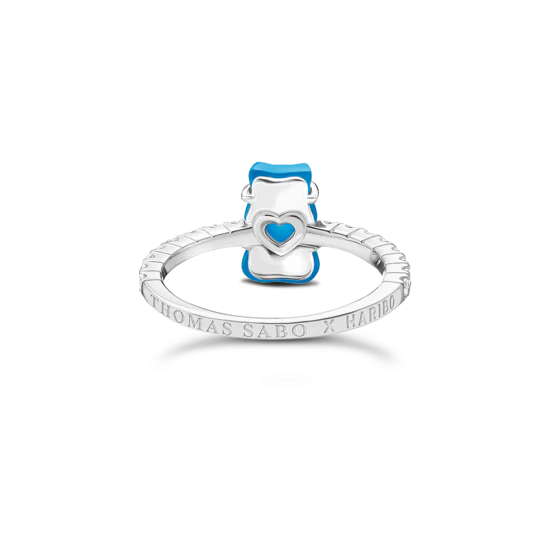 THOMAS SABO Ring with blue mini sized goldbears and zirconia - Image 3