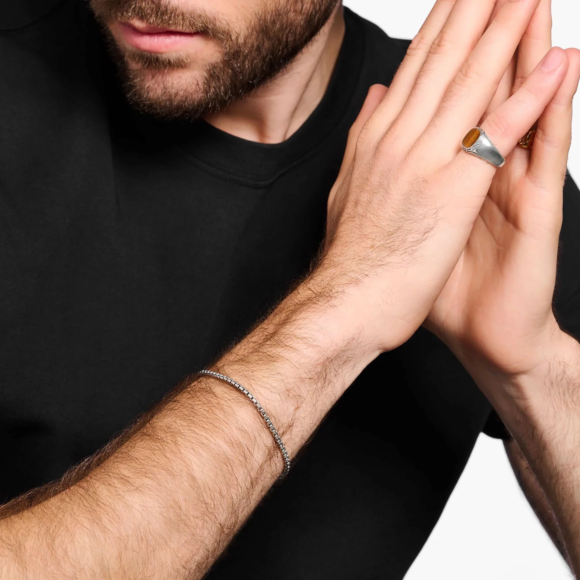 Silver Venezia Rebel Mens Bracelet - Image 2