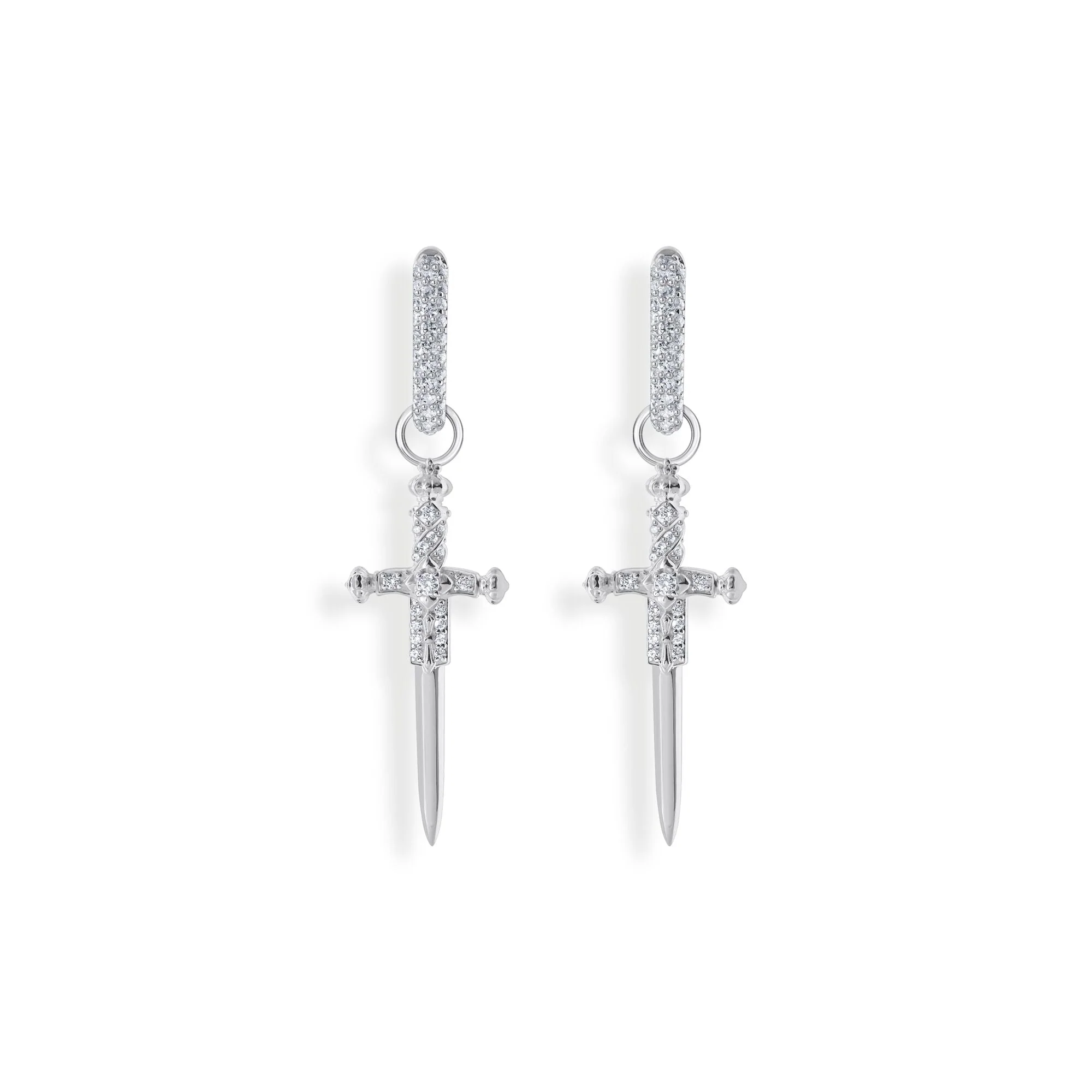 THOMAS SABO Single hoop earring with sword & white stones - Image 3