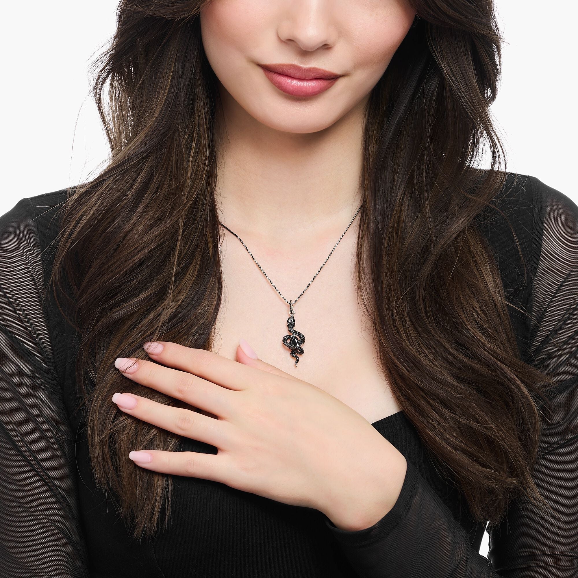 THOMAS SABO Snake pendant with black zirconia - Image 3