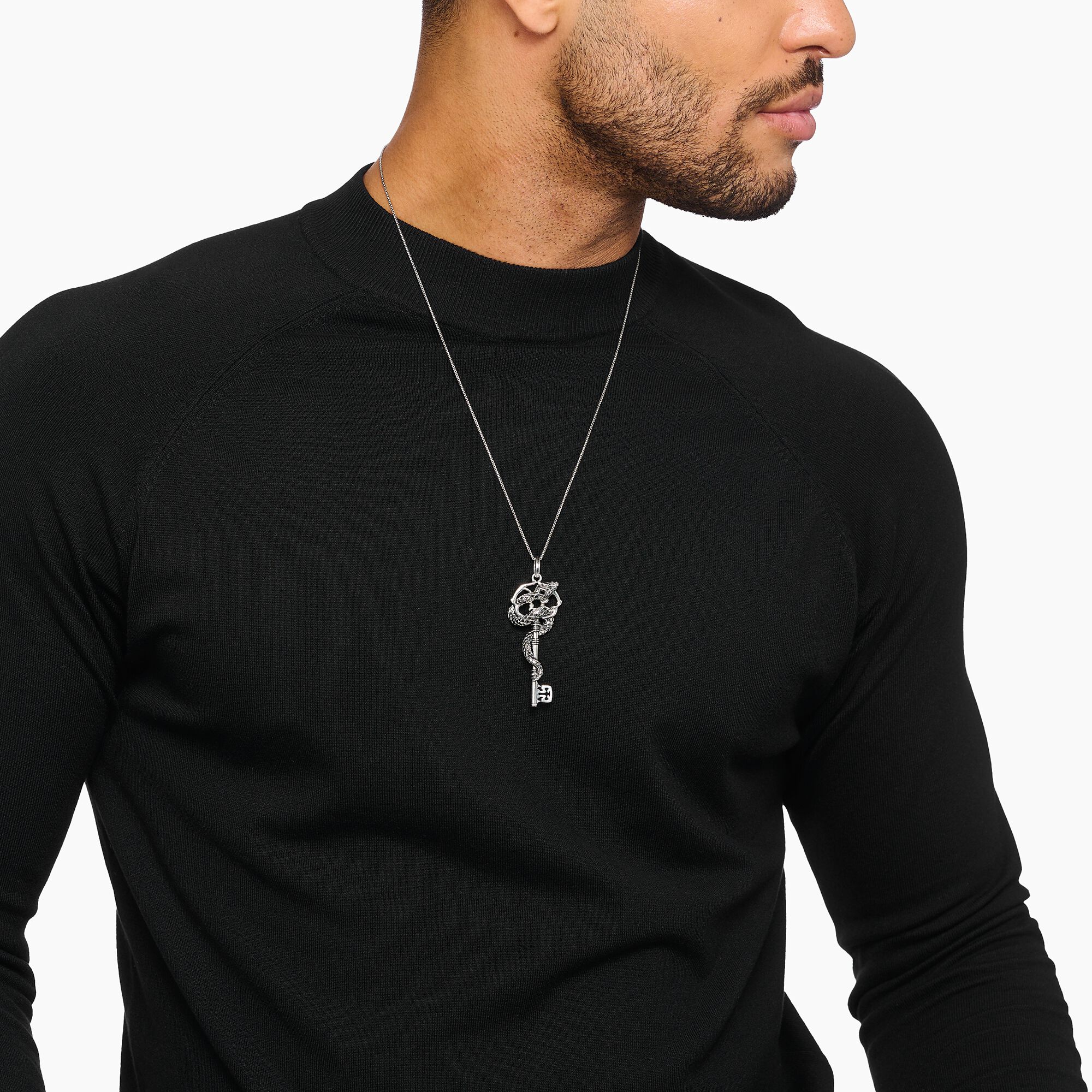 THOMAS SABO Snake pendant with vintage silver key - Image 3