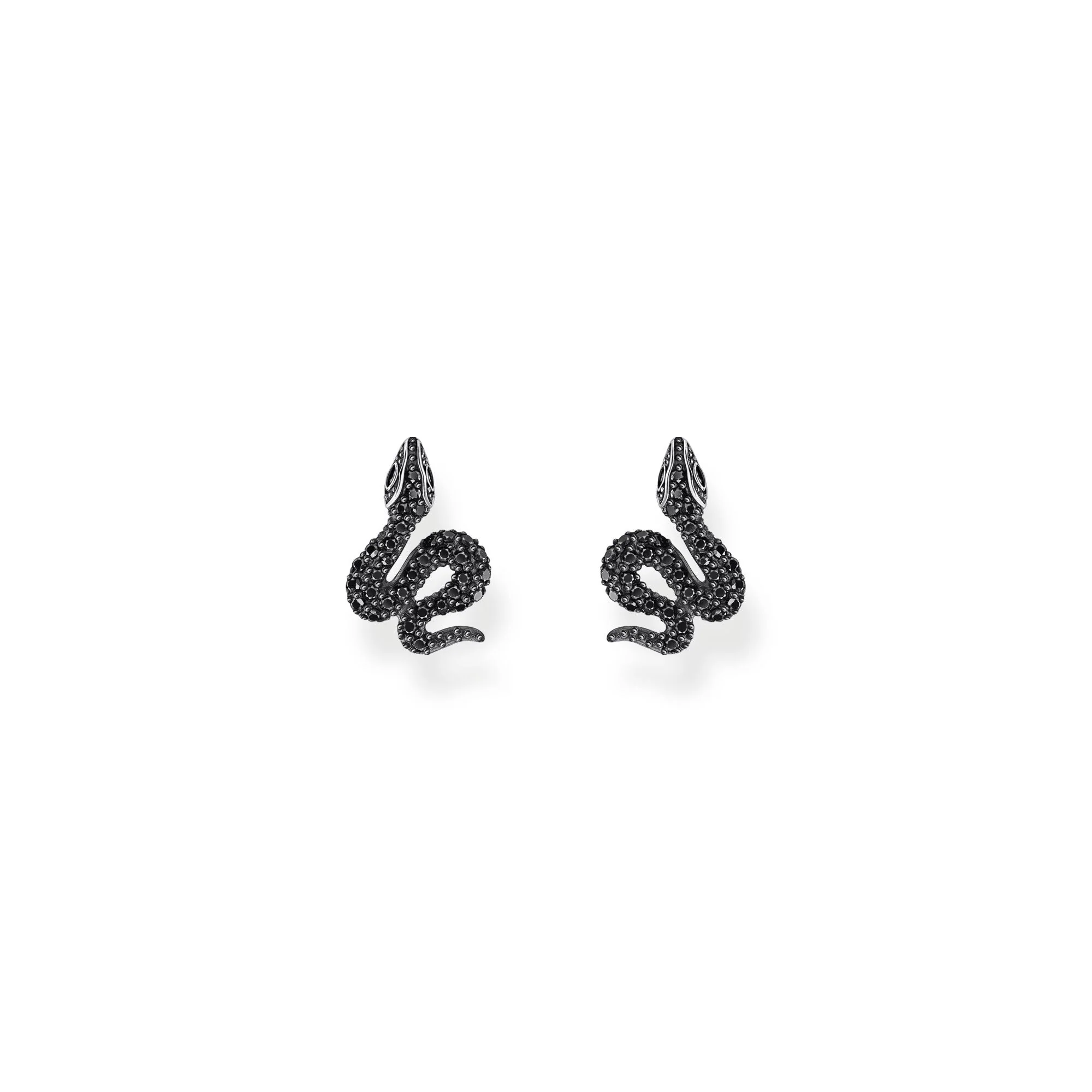 THOMAS SABO Snake small ear studs with black zirconia - Image 3