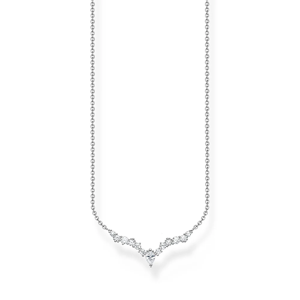 Thomas Sabo Sterling Silver Charm Club Crystal CZ 40-45cm Chain