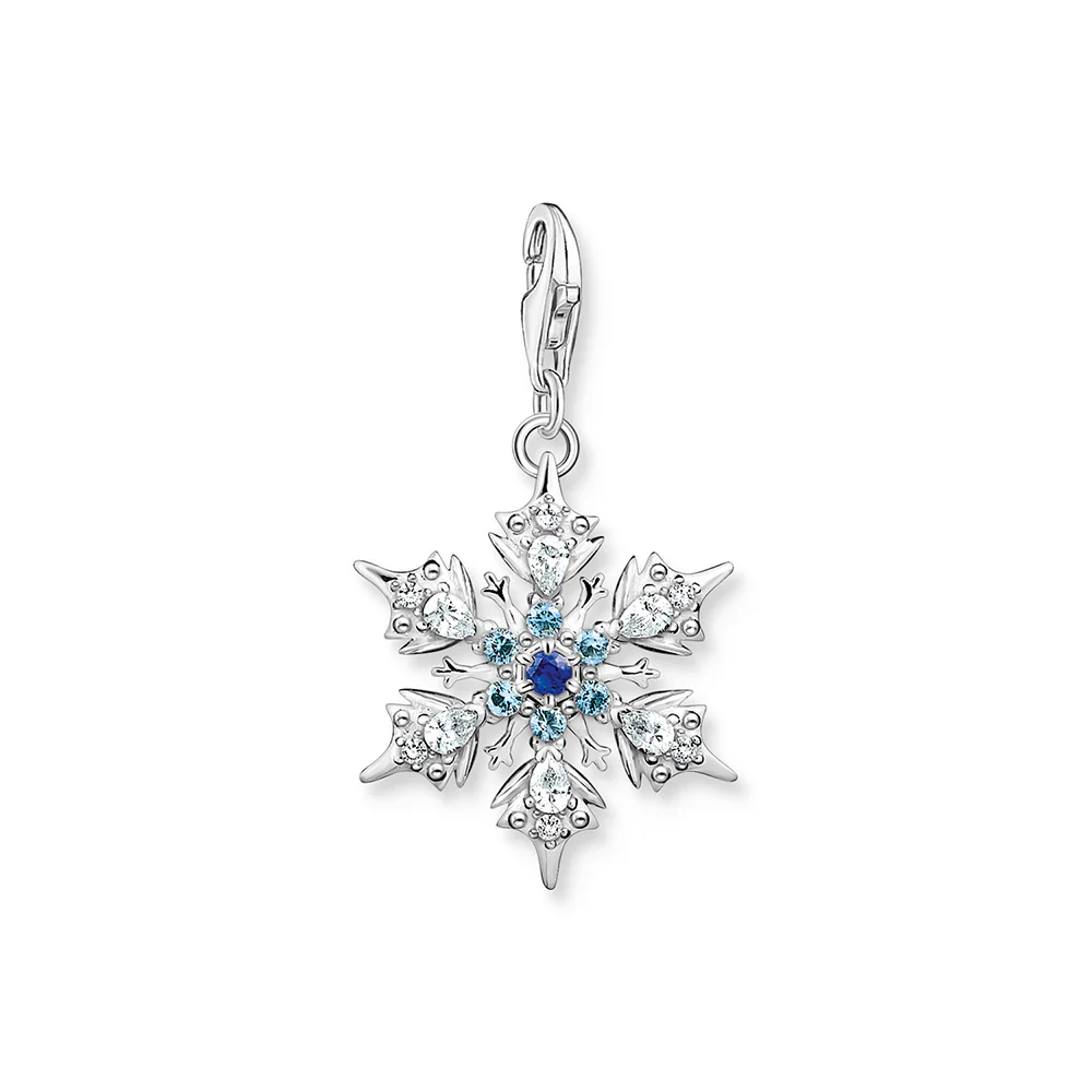 Thomas Sabo Sterling Silver Charm Club Snow Crystal Charm - Image 2