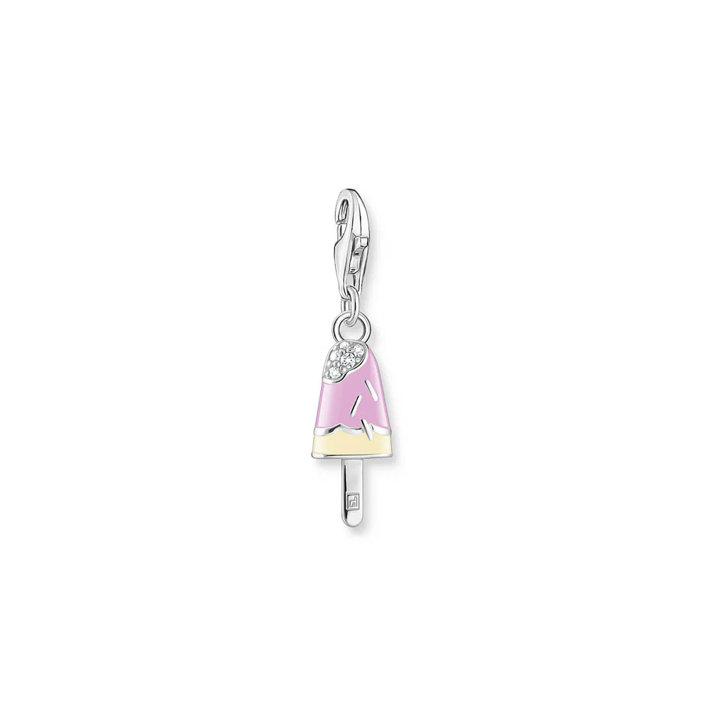 Thomas Sabo Sterling Silver Charmista Enamel Ice Cream CZ Charm