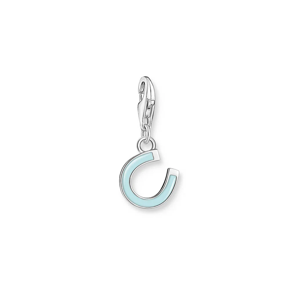 Thomas Sabo Sterling Silver Charmista Turquoise Horse Shoe Charm