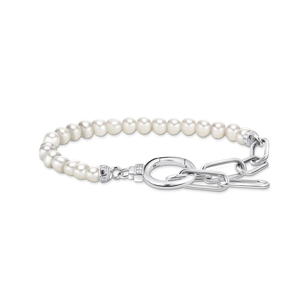 Thomas Sabo Sterling Silver Cosmic Pearl Bead 16-19cm Bracelet - Image 4