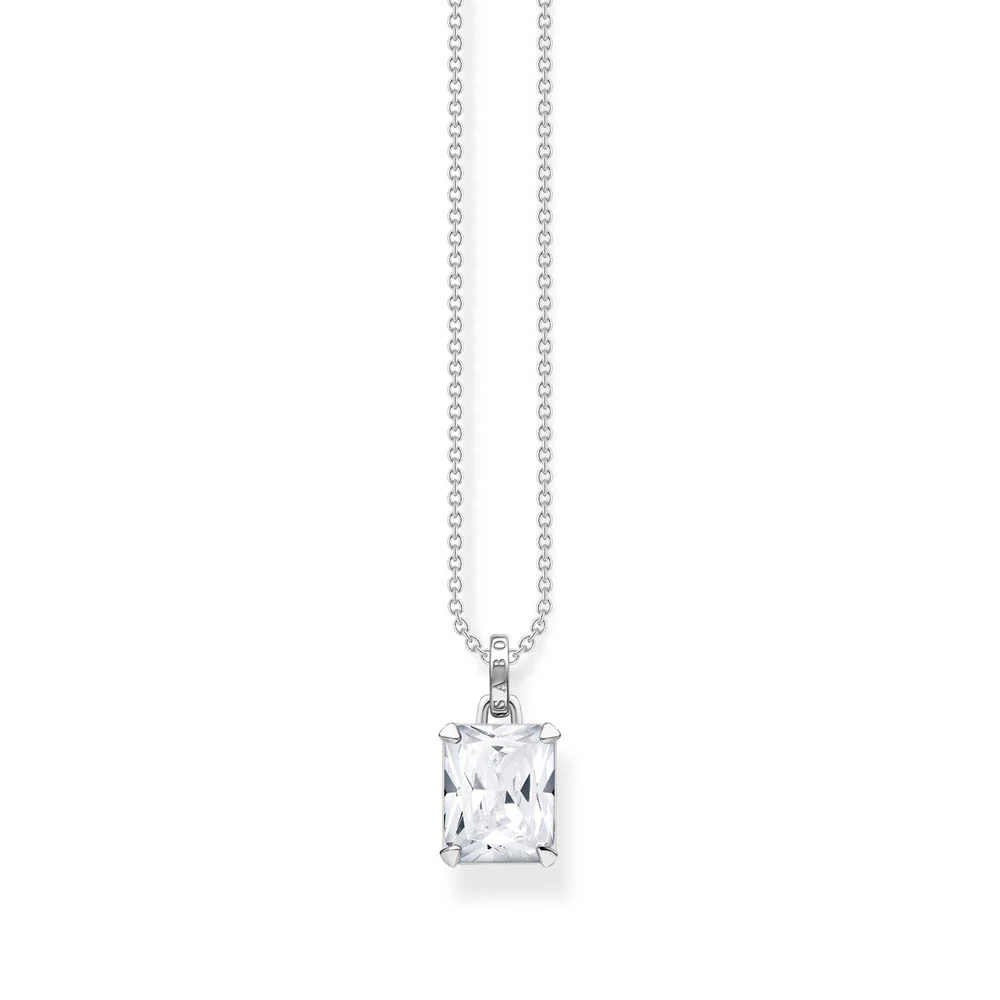 Thomas Sabo Sterling Silver Heritage Cubic Zirconia Pendant 45cm Chain