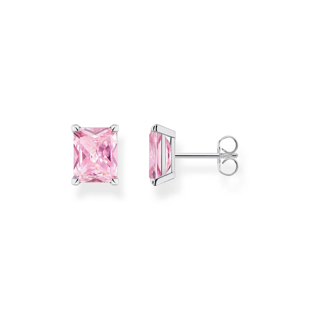 Thomas Sabo Sterling Silver Heritage Pink Cubic Zirconia Stud Earrings