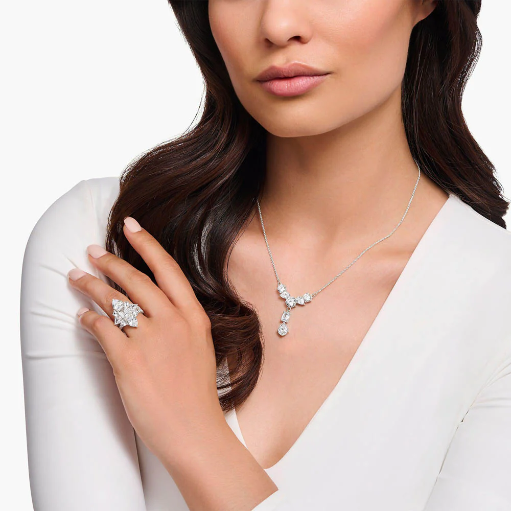 Thomas Sabo Sterling Silver Heritage White CZ Drop 40-45cm Chain. - Image 3