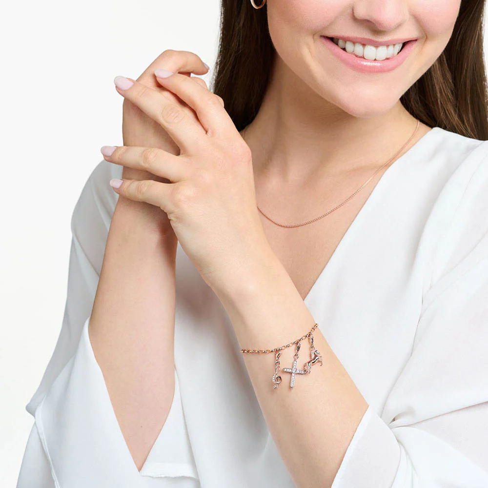 Thomas Sabo Sterling Silver Rose Gold Plated Charm Club Treble Clef Charm - Image 3