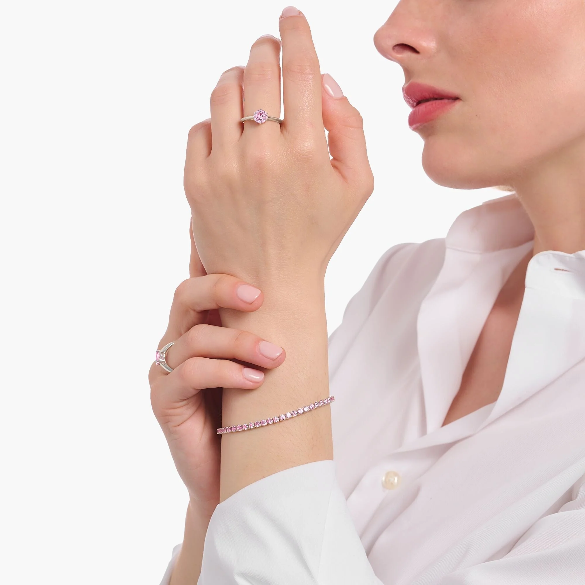 THOMAS SABO Tennis bracelet with pink zirconia - Image 2